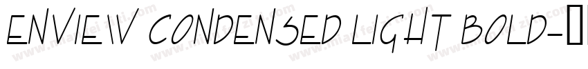 Enview Condensed Light Bold字体转换